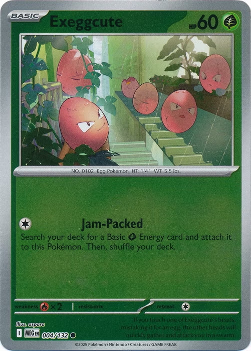 Mega Evolution Exeggcute #004/132 Reverse Holo